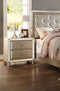 Voeville Nightstand, Antique Silver